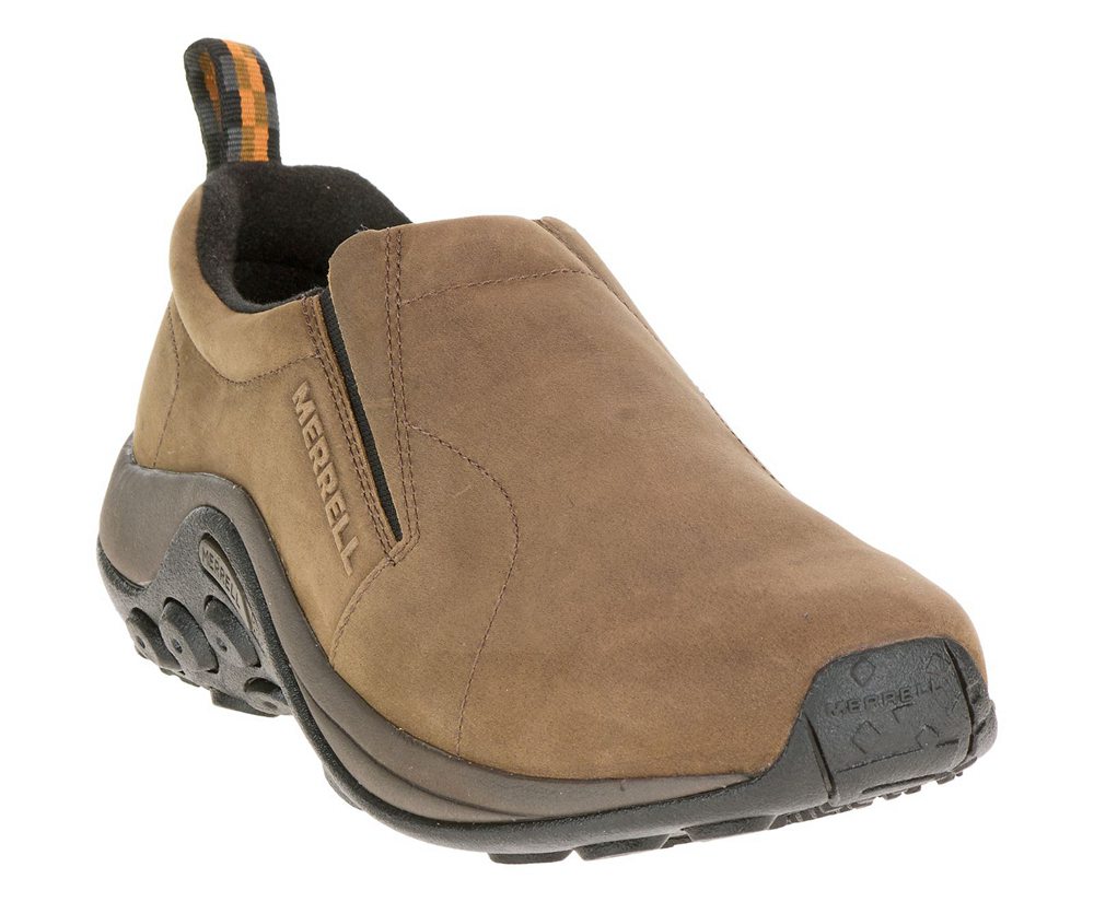 Zapatos De Seguridad Hombre - Merrell Jungle Moc Nubuck Wide Width - Marrones - ZBRG-80314